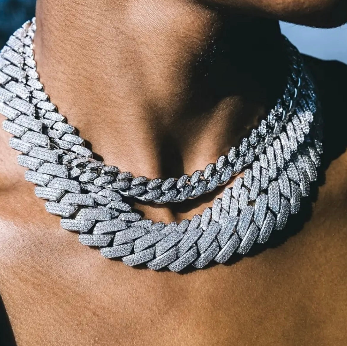 19mm Thick Cuban Chain S925 925 Silver Bracelet