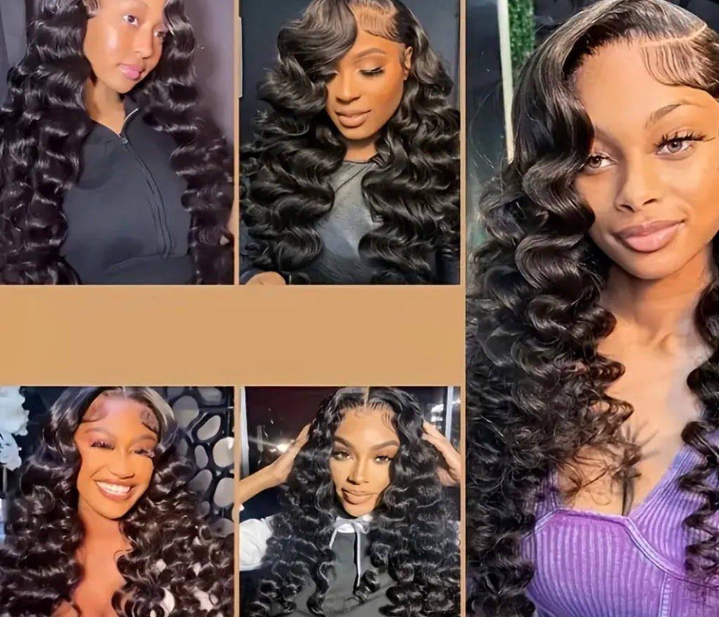 Women's Voluminous Deep Wave Synthetic Wig - European & American Style Curly Hair with Secure Headband, Natural Look for Everyday & Special Events, Waves, Durable Const