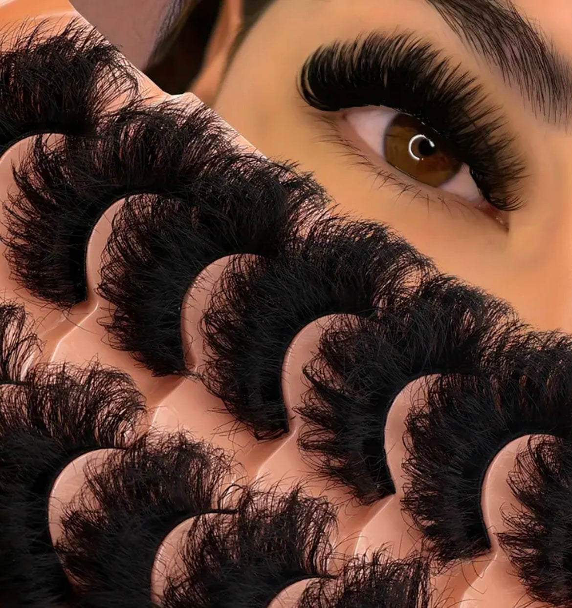 9D Thick And Soft Natural False Eyelashes, 7 Pairs of Natural Fluffy Eyelash Extensions, Eye-Catching