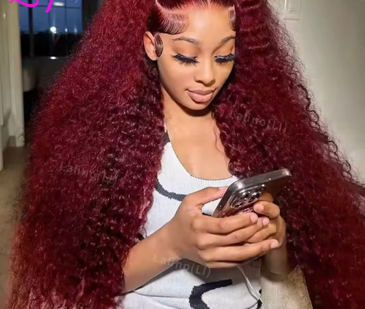 30 40 Inch 99J Burgundy 13x6 Hd Lace Frontal Human Hair Wig Red Colored 13x4 Transparent Lace
