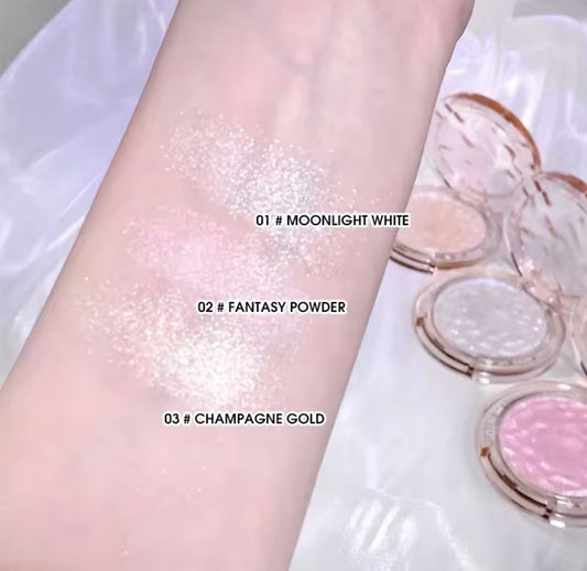 High gloss powder gloss glitter highlight contour palette natural gloss