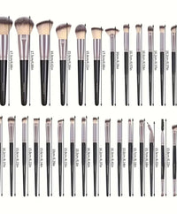 PYSEAN 30pcs Pro Makeup Brush Set Blush Foundation Eyeshadow Brow Lip Contour Detail Brushes Great for Beginners And Pros Ideal Girls Gift Travel Friendly Hypoallergenic Nylon Bristles for Easy Blending Includes Storage Pouch