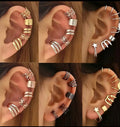20/ 22/ 32pcs Soft Clip-On Ear Accessories - Fashionable Adjustable Non-Piercing Ear Cuff Earrings Set for  & Women