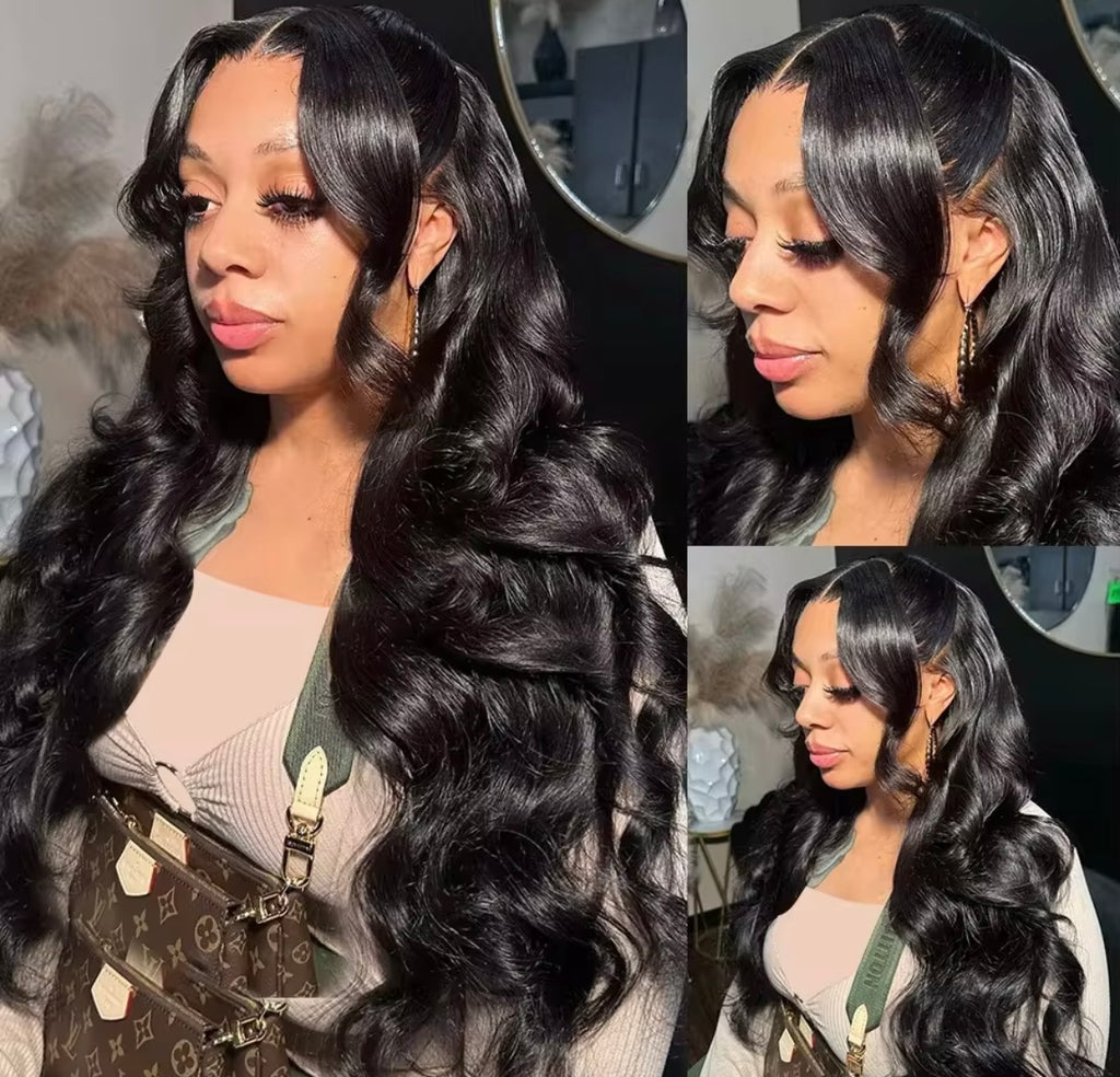 99J Colored Lace Front Human Hair Wigs Straight Burgundy 13x4  Transparent Full Lace Frontal Wig