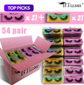 17/18mm Volumized False Eyelashes, 54 Pairs Natural Look