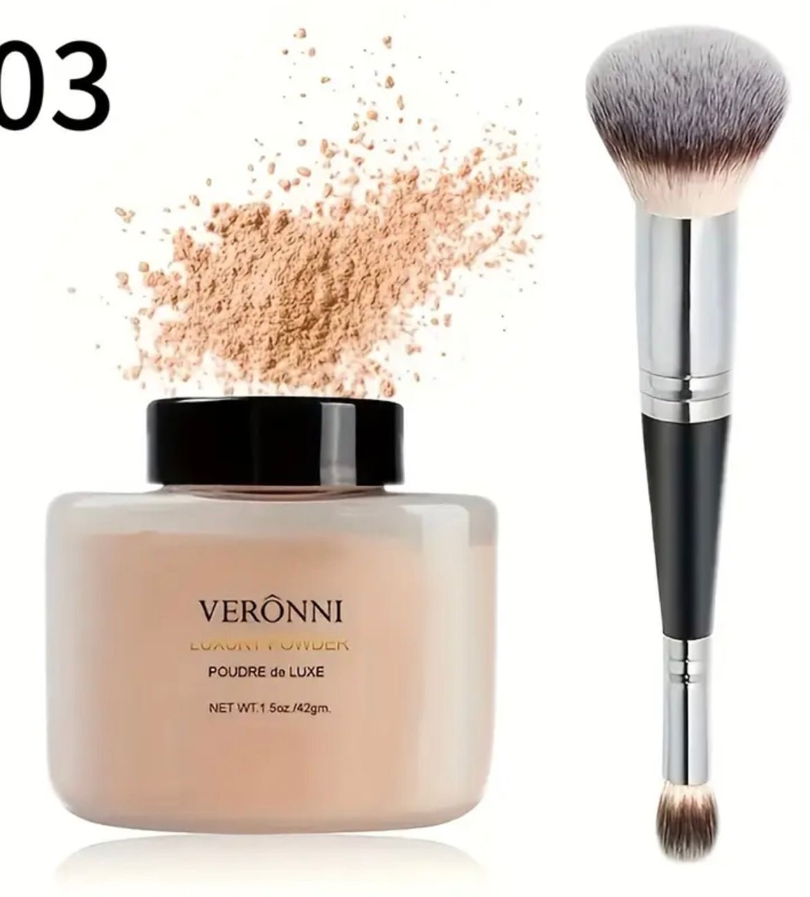 Luxurious Setting Powder, Long-Lasting Loose Powder, Creates a Smooth, Flawless Finish, Oil-Controlling Matte Finish, Long-Lasting, Waterproof, Non-Clumpy Formula, Suitable for All Light Beige Tones, Illuminates, Contours - Perfect Everyday Look