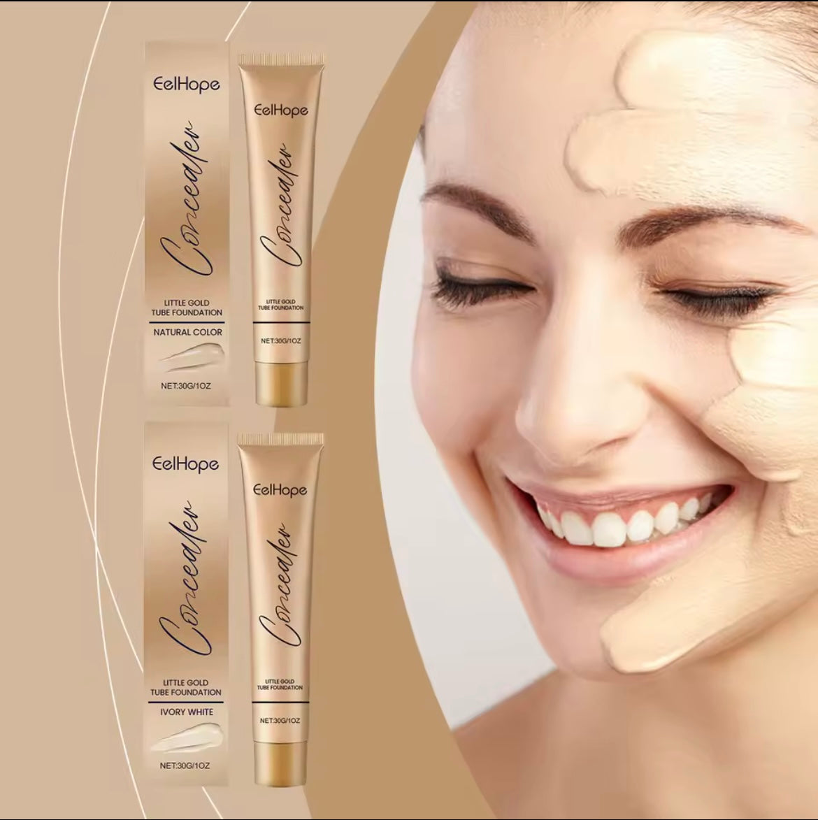 Foundation Concealer Improve Skin Elasticity Brighten Complexion Not Easy Remove