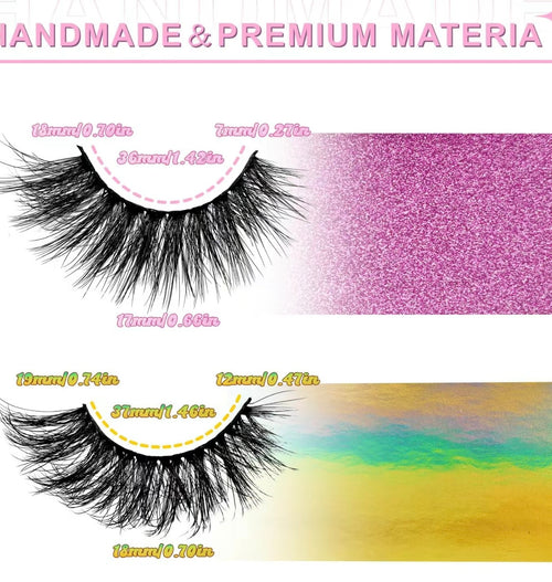 17/18mm Volumized False Eyelashes, 54 Pairs Natural Look