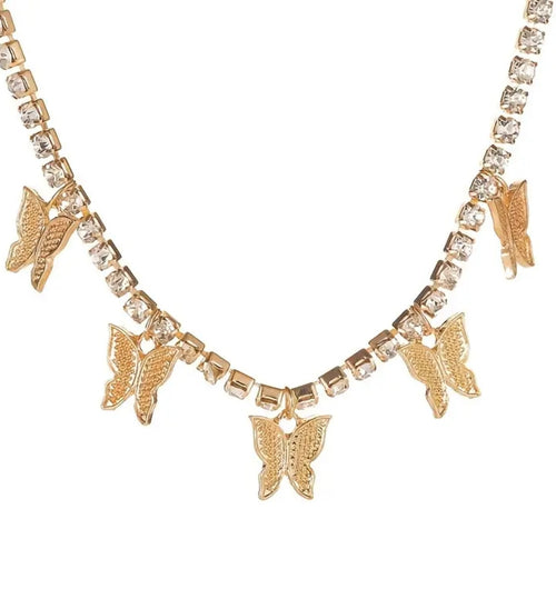 2pcs Butterfly Pendant Necklace, Female Style Butterfly Neck Chain, Hip Hop Accessories, Daily Party Parties, Surprise Wearing, Stunning The Whole Audience, Set