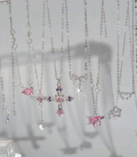 9 Stylish And Light Luxury Y2K Style Necklace Set with Geometric Pendant, Alloy Material, Suitable for Everyday Party Wear Or As a Gift to Friends