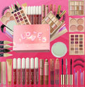Christmas New Year Makeup Kit, Cosplay 30pcs Makeup Gift Box, 18-Color Pink Eyeshadow Palette, Highlighter, Shadow Pen, Eyeliner, Mascara, Blush, Contour Lip Glaze, Powder Makeup Kit, Large-Capacity Makeup Gift For Loved One