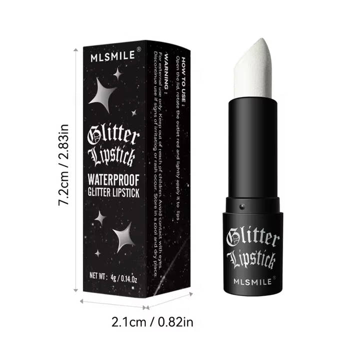 7Colors Glitter Lipstick Waterproof Long Lasting Diamond Pearlescent Metallic Lipstic