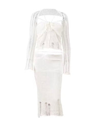 Women’s Knitted Seqiuns 3 piece Skirt Sets Y2K style