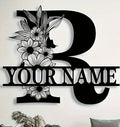 1pc Customizable Last Name Sign | Metal Split Letter Sign, Wall Hanging, Bedroom and Family Decor, Carbon Steel Material