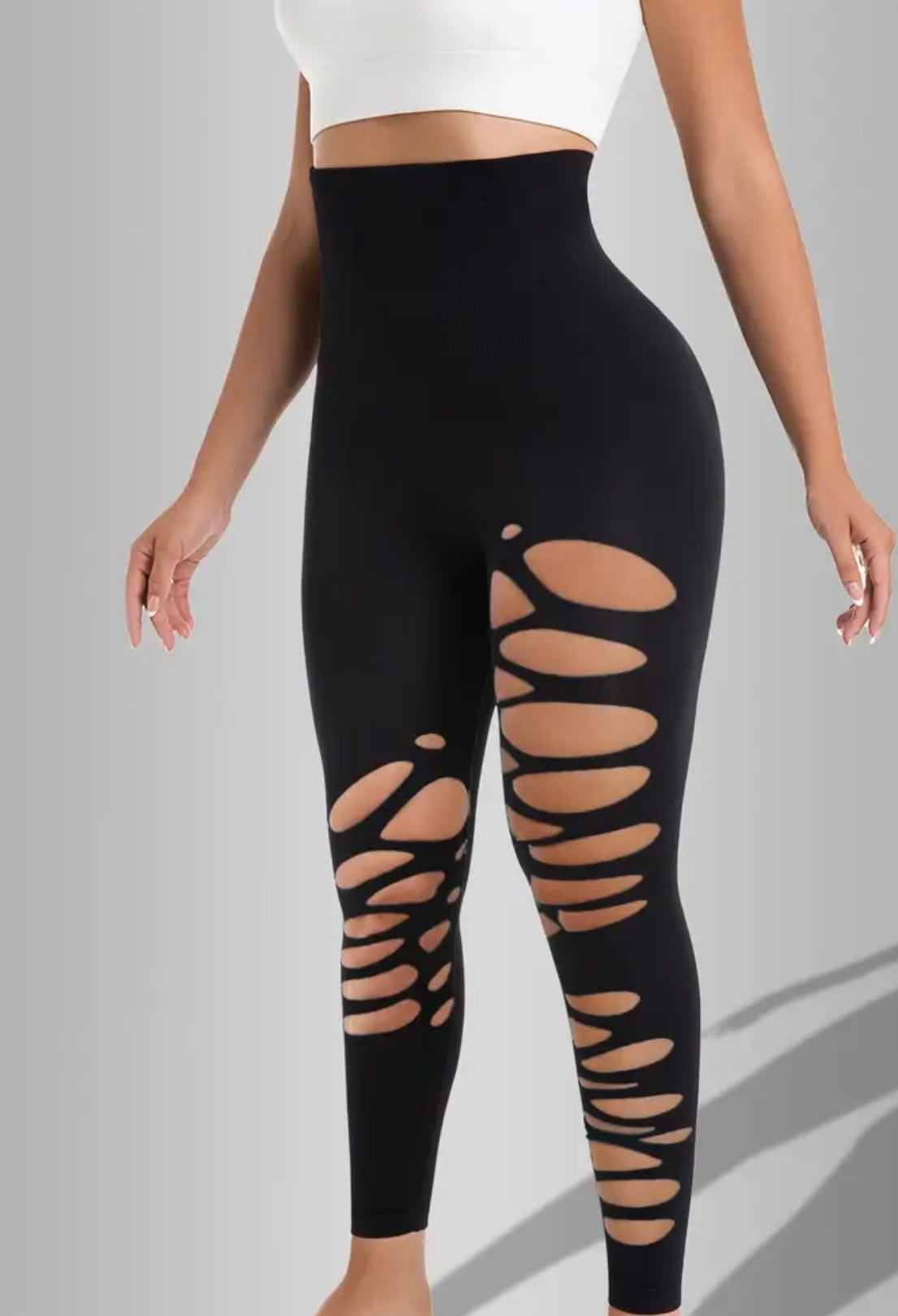 Women's High Waist Skinny Leggings with Queen Letter Print & Golden - Black Tummy Control Stretchy Pants, Golden Lettering All-Over Print, Non-Sheer Casual & Casual Attire, Machine Washable (Queen Slogan Back/Thigh Design)