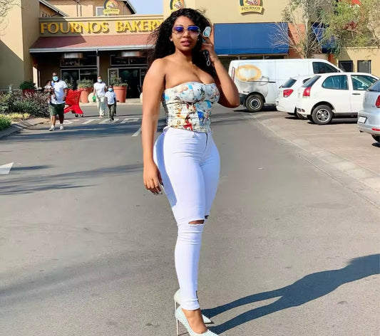 Spring New Women's White High Waist Ripped Jeans Fashion Slim Stretch Denim Pencil Pants