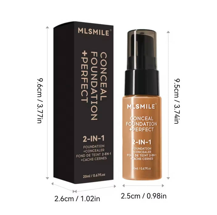 MLSMILE 6 color Powder Foundation long-Lasting Waterproof, Moisturing Sweat resistant