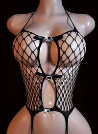Plus Size Rhinestone Bodysuit - Sexy Black Lace Bodysuit with Off-Shoulder Design, High Elasticity Lingerie with Bow Detail, Sexy Bodysuit Plus Size, Plus Size Lingerie for Women Seductive,  Sexy Lingerie,