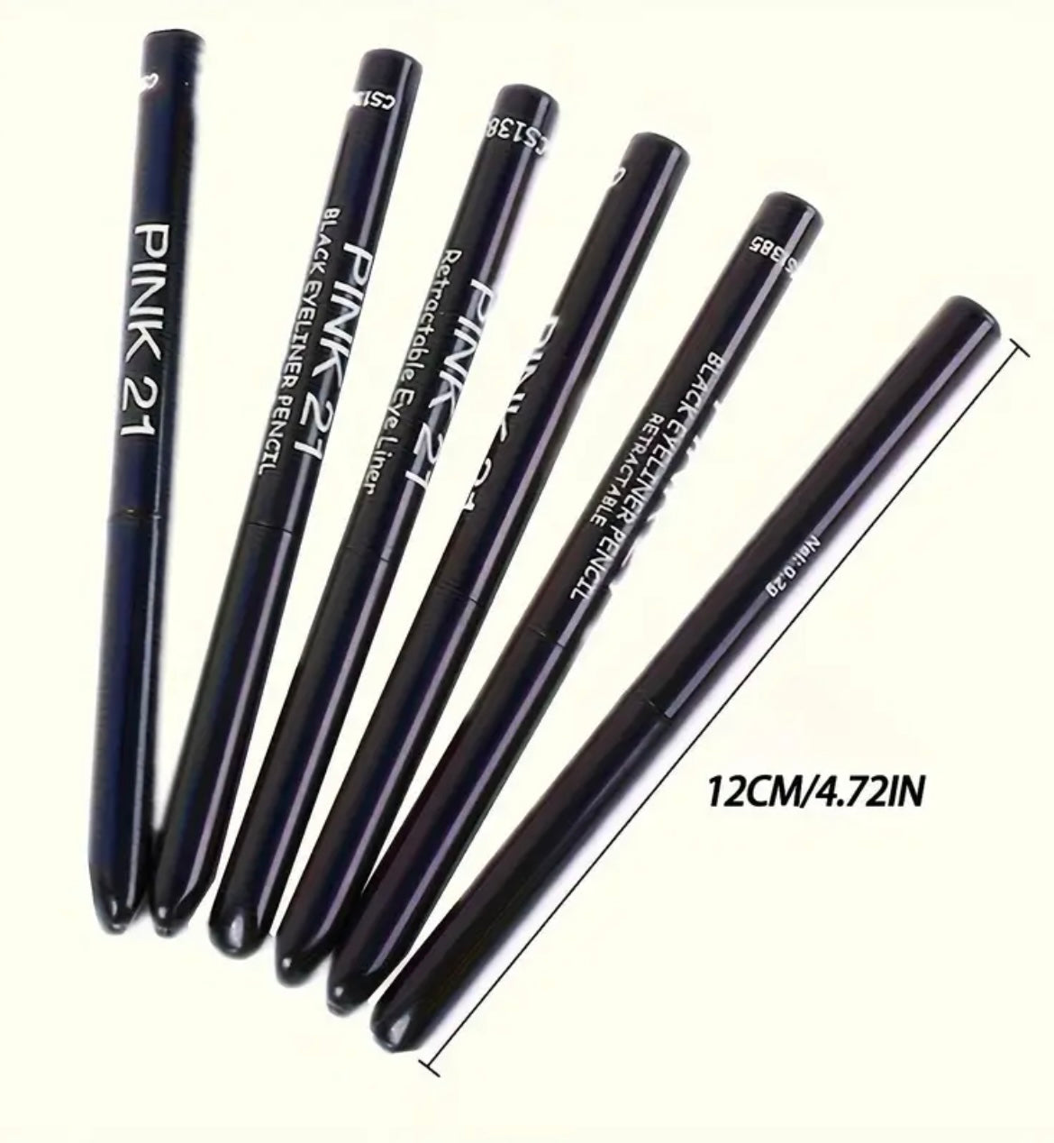 5-Pack Waterproof & Sweat-Proof Black Eyeliner Pencil - Long-Lasting, Smudge-Proof for Bold Eye Makeup, Easy Glide Formula for Perfect Wings - Black, Waterproof Eyeliner, Winged Eyeliner, Sleek Design, makeup