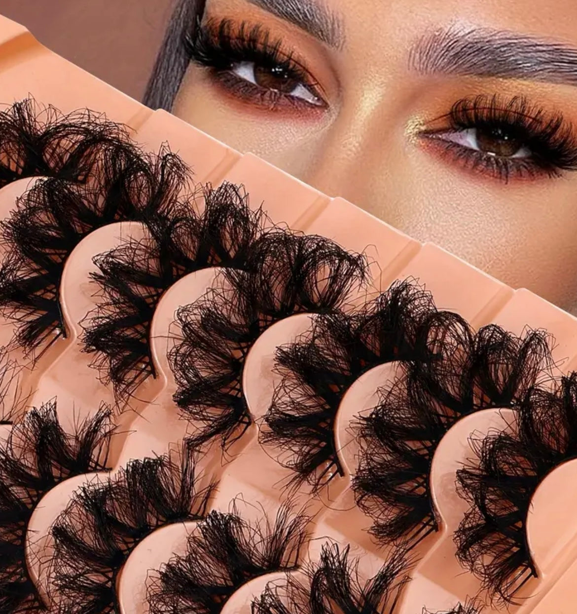 9D Thick And Soft Natural False Eyelashes, 7 Pairs of Natural Fluffy Eyelash Extensions, Eye-Catching