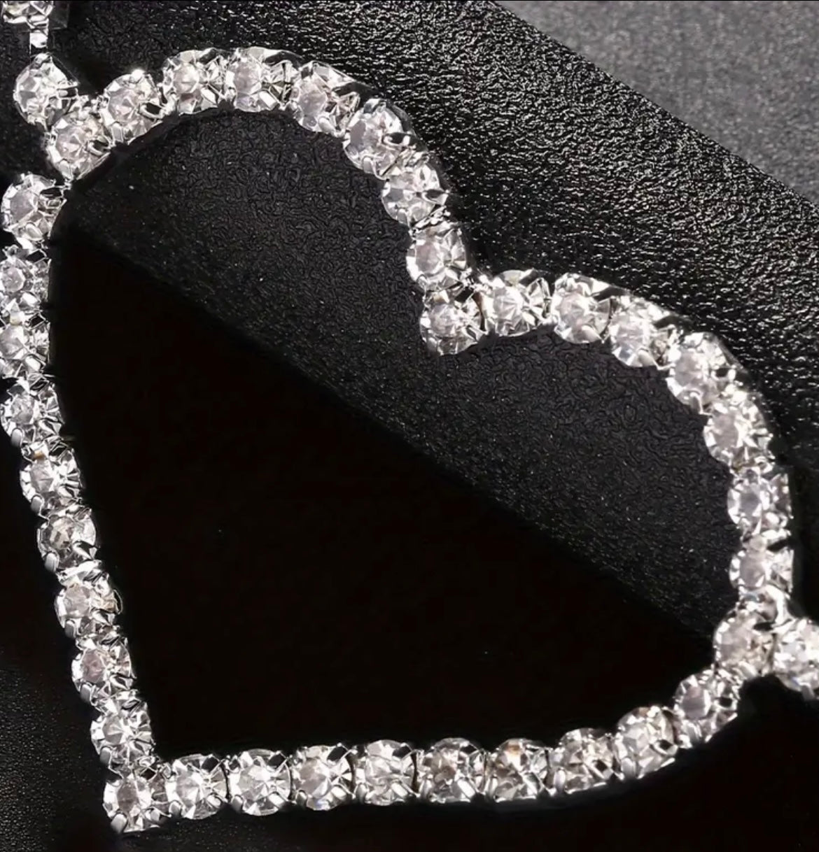 Elegant Silvery Heart-Shaped Rhinestone Waist Chain - Sexy Hollow Design, Perfect for Parties & Festivals