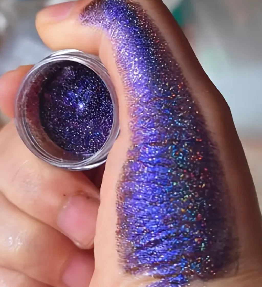 Polarized Chameleon Highlight Eyeshadow Powder | Multicolor Shimmering Purple Blue Green Golden Mix - Lasting Sparkling Effect for Holiday Parties & Festive Events, DIY Makeup Gift for Women