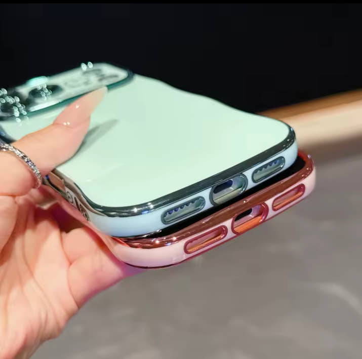 Side Love Electroplating Case For iPhone 17 Pro Max 17 Air 16 15 14 Plus 13 12 11 Pro Max 17Pro Max Cover L