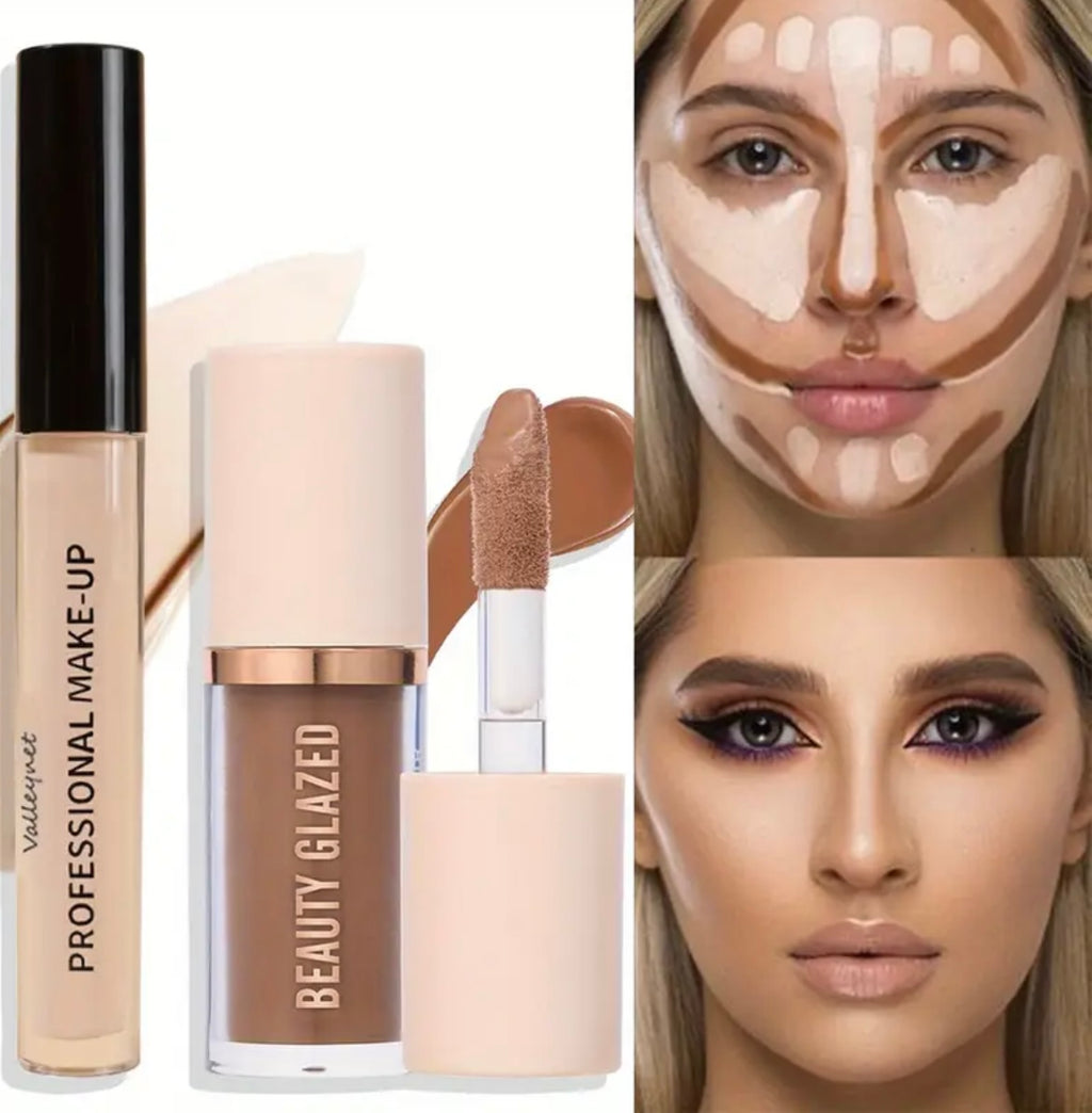 4pcs Perfect Air Cushion Foundation High Coverage Smooth Cream Matte Spray Makeup Set, Suitable for Mature Light Beige Light Beige Natural Color, High End Makeup, Makeup Foundation Full Coverage, Foundation Makeup Set, Cover Up Makeup
