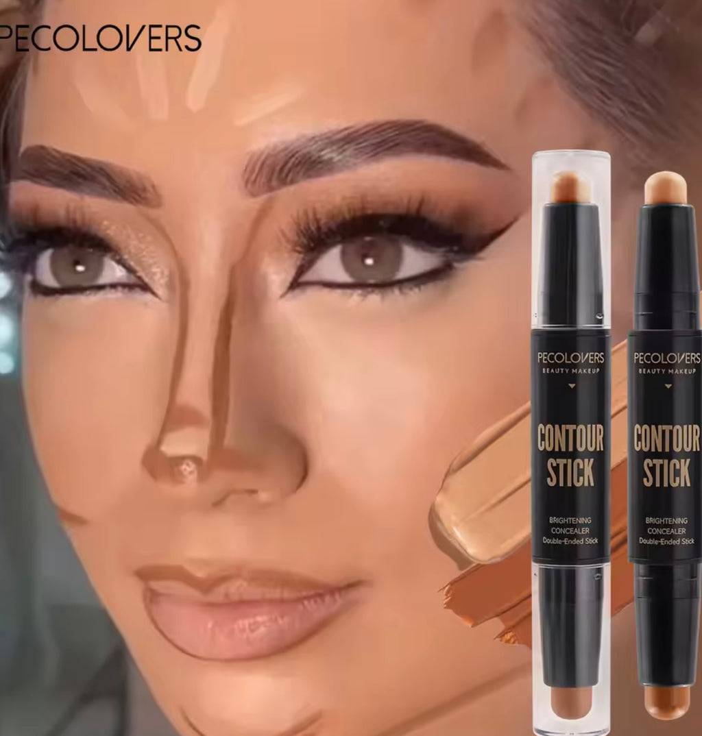 Double Head Highlight Pen Face Make Up Liquid Waterproof Contouring