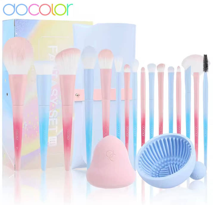 Docolor Makeup Brush Set Professional 10-30pcs Eyeshadow Blush Synthetic Foundation Brush