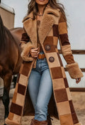 Women's Bohemian Winter Coat Elegant Long Thick Jacket with Boho Jacket - Warm Cold Weather Outerwear, Machine Washable Fall Winter Clothing for Casual & Special Occasions, Non-Stretch Jacket Suitable for Winter