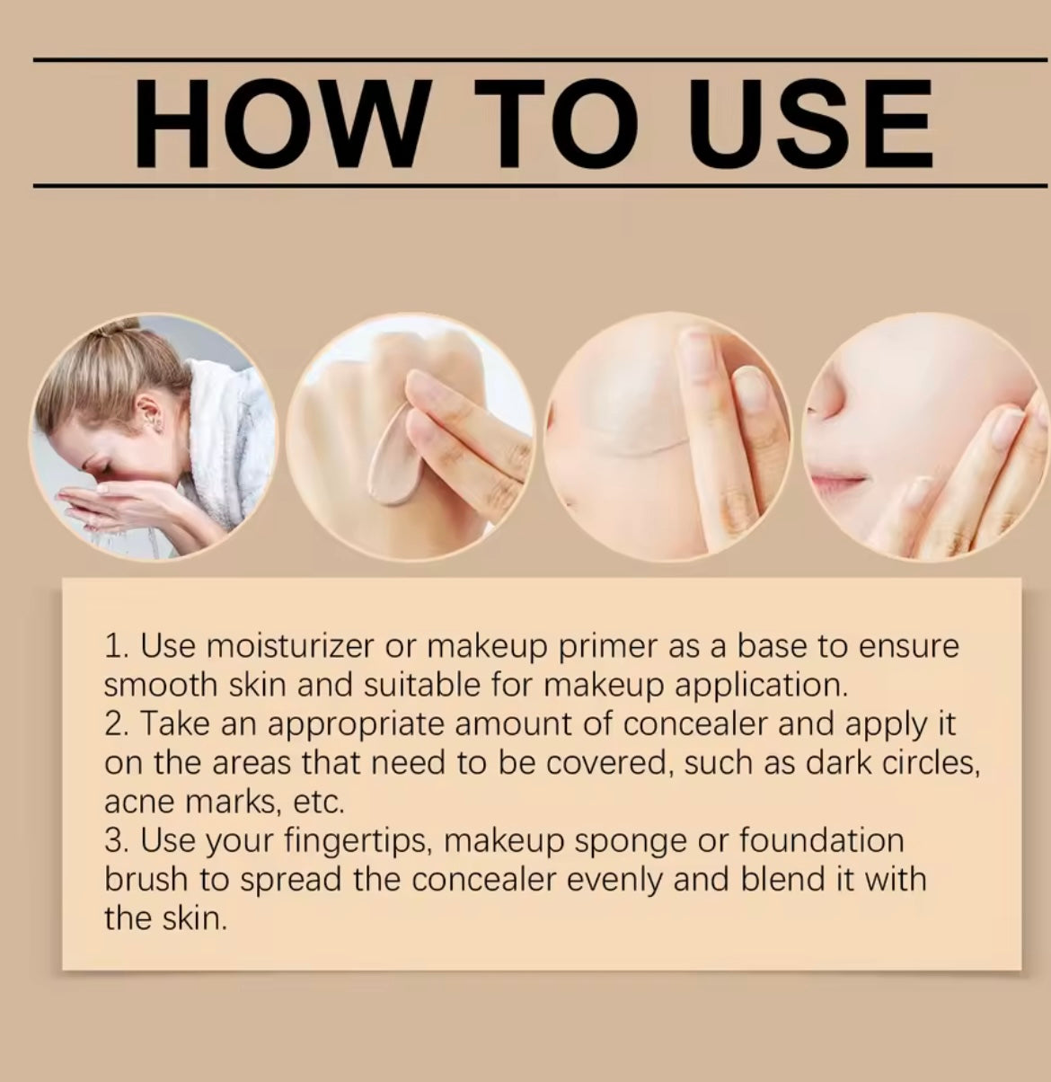 Foundation Concealer Improve Skin Elasticity Brighten Complexion Not Easy Remove