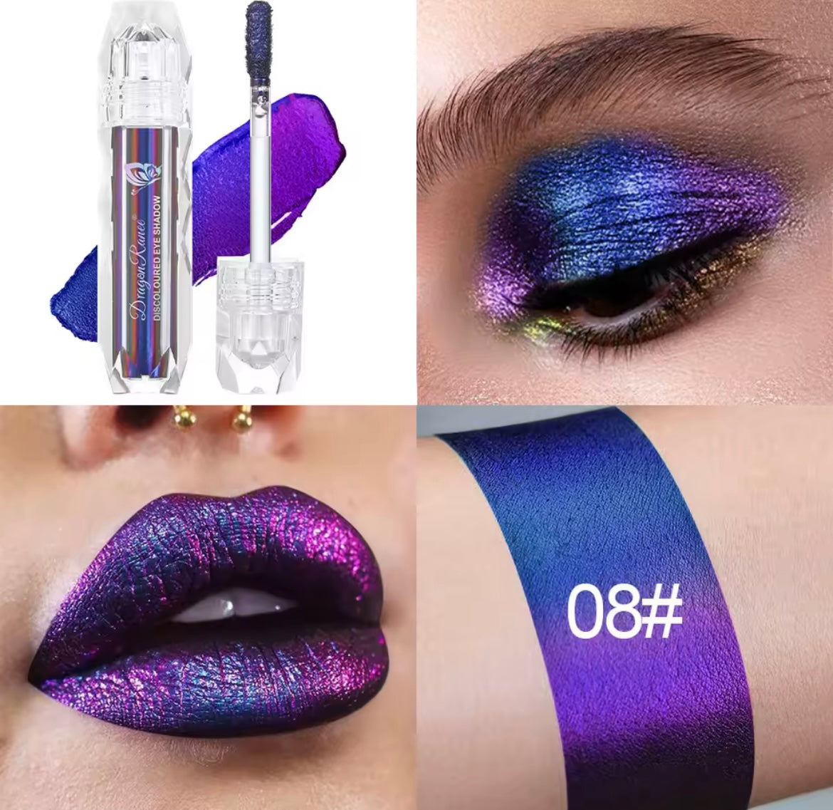 Chameleon Metal Lip Gloss Liquid Lipstick Brightening Long-Lasting Lip Gloss Multiple Colors