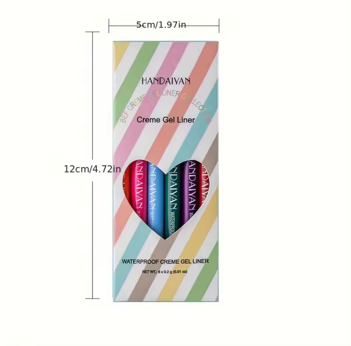 6-Piece Retractable Eyeliner Pencil Set – Waterproof & Smudge-Proof Gel Liners