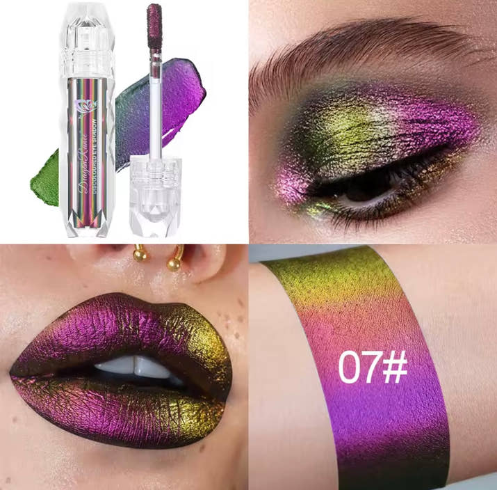 Chameleon Metal Lip Gloss Liquid Lipstick Brightening Long-Lasting Lip Gloss Multiple Colors