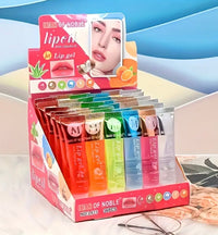 Set Of 12, Moisturizing Transparent Lip Gloss, VE, Rosehip, Argan, Mint, Aloe, Coconut Flavors, Transparent Lip Plumping Oil Gift Set, Containing Plant Squalene The Perfect Halloween Gift