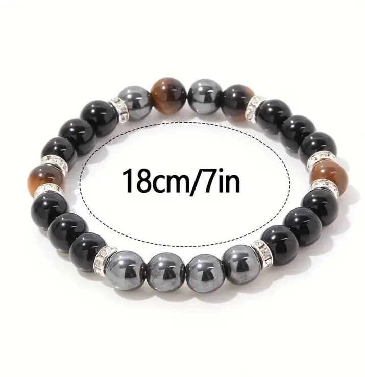 30pcs Boho-Chic Handcrafted Bead Bracelet Set - Colorful Crackled Glass Beads, Ideal For Casual Attire & Vacation - Perfect Gift For Women, Friends & Family Random