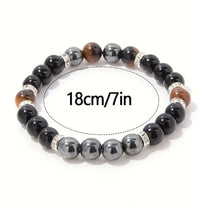 30pcs Boho-Chic Handcrafted Bead Bracelet Set - Colorful Crackled Glass Beads, Ideal For Casual Attire & Vacation - Perfect Gift For Women, Friends & Family Random