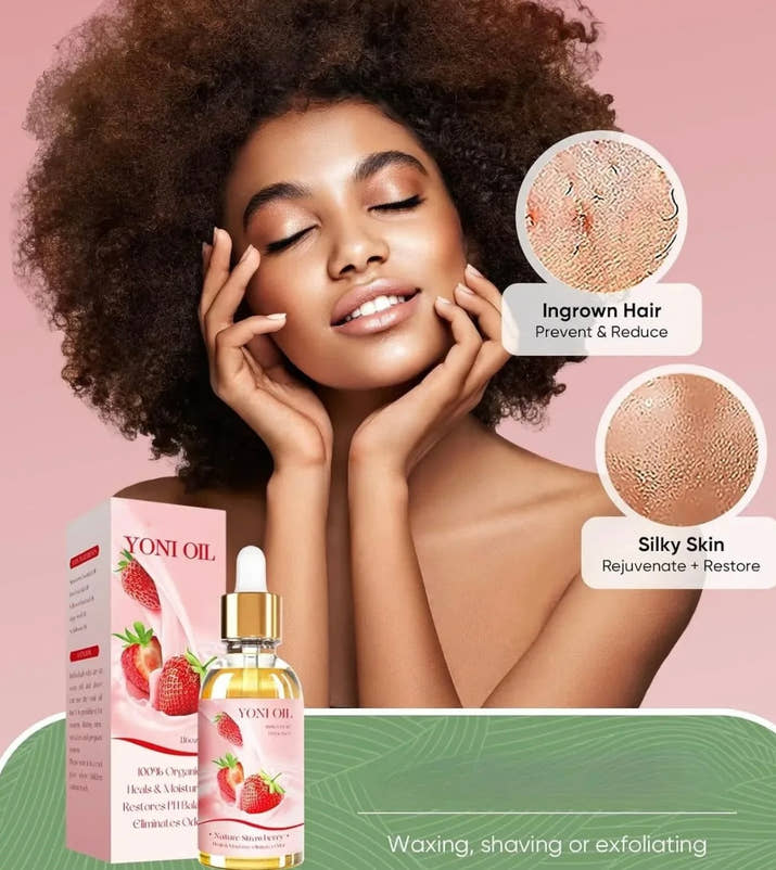 2 piece Yoni Oil feminine moisturizer ph balance order eliminater strawberry essential oil
