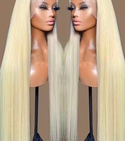13x4 13x6 360 HD Transparent 613 Honey Blonde Color Lace Front Human Hair Wigs for Women