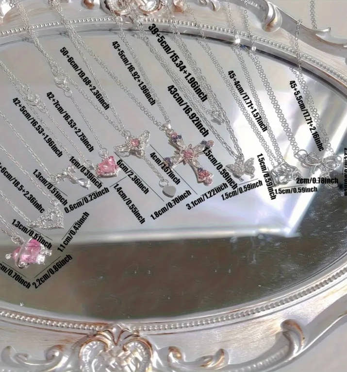 9 Stylish And Light Luxury Y2K Style Necklace Set with Geometric Pendant, Alloy Material, Suitable for Everyday Party Wear Or As a Gift to Friends