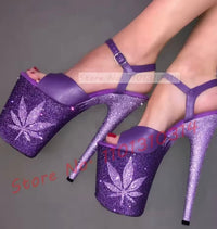 Platform Glitter Sandals Women Luxury Sparkly Mixed Color High Heels Shoes Summer
