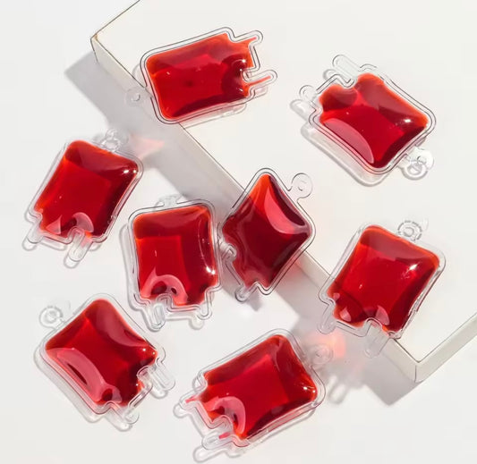 Halloween Gothic 3D Blood Bag Acrylic Charms Pendant for DIY Jewelry Keychain E