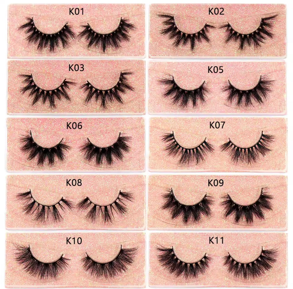 FOXESJI Makeup Eyelashes 3D Mink Eye Lashes Fluffy Soft Wispy Natural Lashes Extension