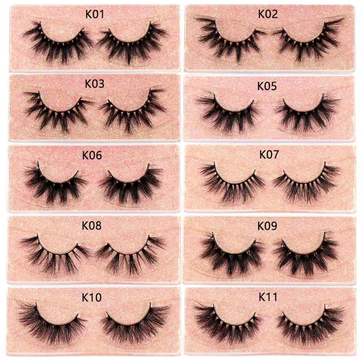 FOXESJI Makeup Eyelashes 3D Mink Eye Lashes Fluffy Soft Wispy Natural Lashes Extension