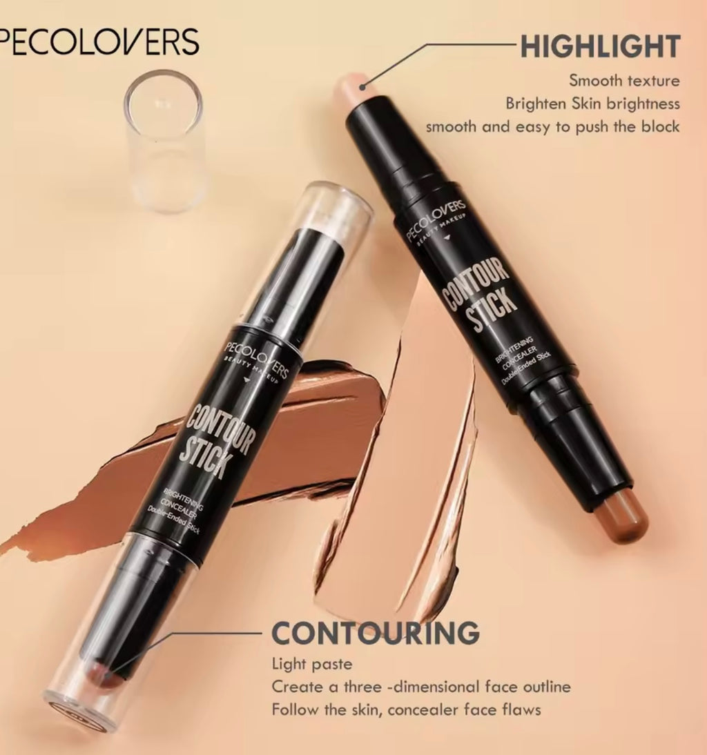 Double Head Highlight Pen Face Make Up Liquid Waterproof Contouring