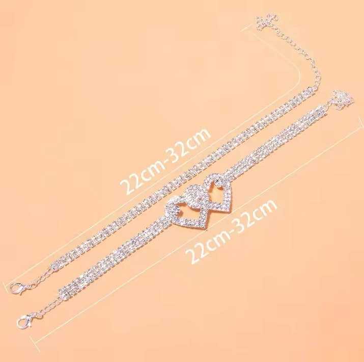 Fashion Rhinestone Chain Anklets For Women Luxury Shining Ankle Bracelet On Leg Female Wedding