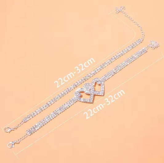 Fashion Rhinestone Chain Anklets For Women Luxury Shining Ankle Bracelet On Leg Female Wedding