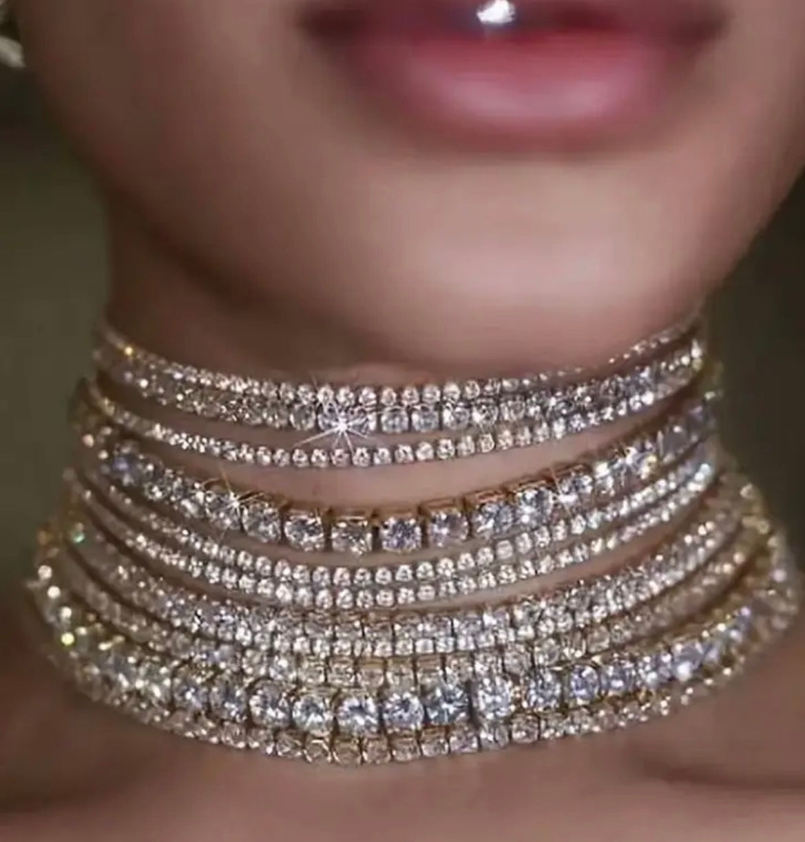 Luxurious And Elegant Multi-Layered Necklace, a Fashionable And Shiny Necklace, a Party Accessory Women, Daily And Banquet Events