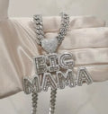 Iced Out Customized Letters Pendant Synthetic Zircon Letters Necklace With Rope Chain Choker | For Women Men Gift Hiphop Necklace